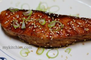 Cá hồi sốt Teriyaki