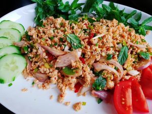 Cách làm món Lạp Thái 1 ( Larb gai)