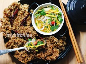 Cá chiên xù chấm nước mắm xoài kiểu Thái