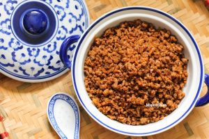 Mắm tép chưng thịt