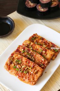 Dubu Jorim 두부조림 – đậu phụ sốt xì dầu kiểu Hàn